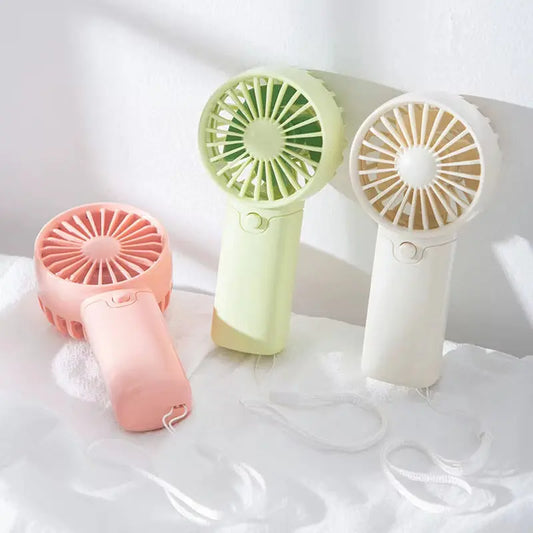 Mini Portable Fan Lightweight Handheld Fan AA Battery Operated Cooling Fan for Office Outdoor Travel Camping