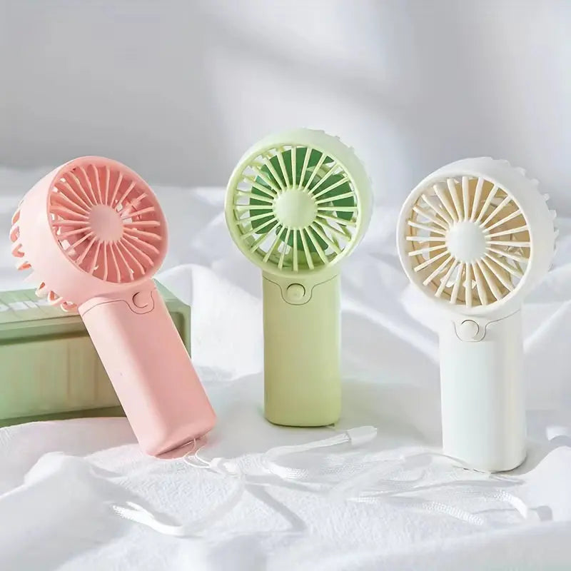 Mini Portable Fan Lightweight Handheld Fan AA Battery Operated Cooling Fan for Office Outdoor Travel Camping