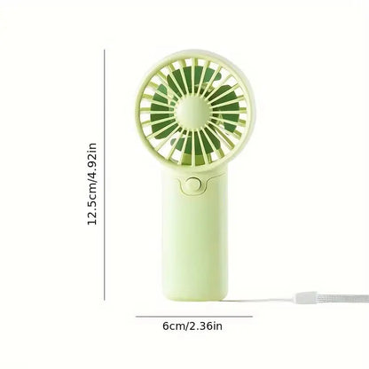Mini Portable Fan Lightweight Handheld Fan AA Battery Operated Cooling Fan for Office Outdoor Travel Camping