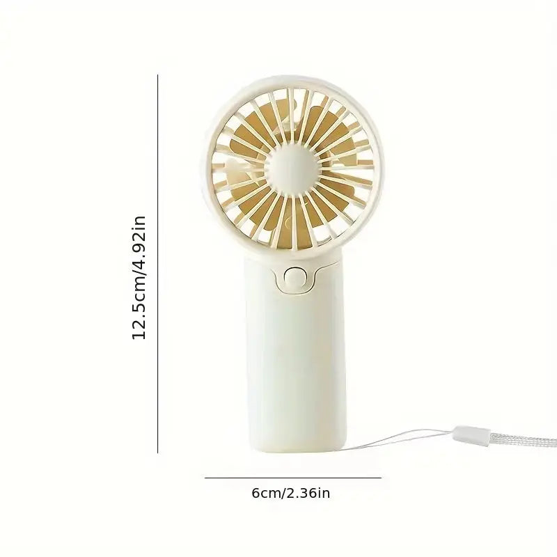 Mini Portable Fan Lightweight Handheld Fan AA Battery Operated Cooling Fan for Office Outdoor Travel Camping